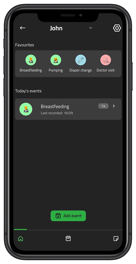 Happy family with baby